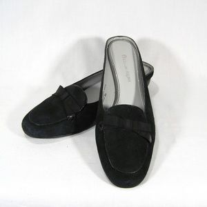 Etienne Aigner Black Suede E-Chairman Mules Sz: 8M
